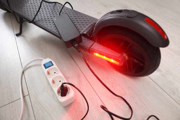 Electric scooter with overheating lithium battery